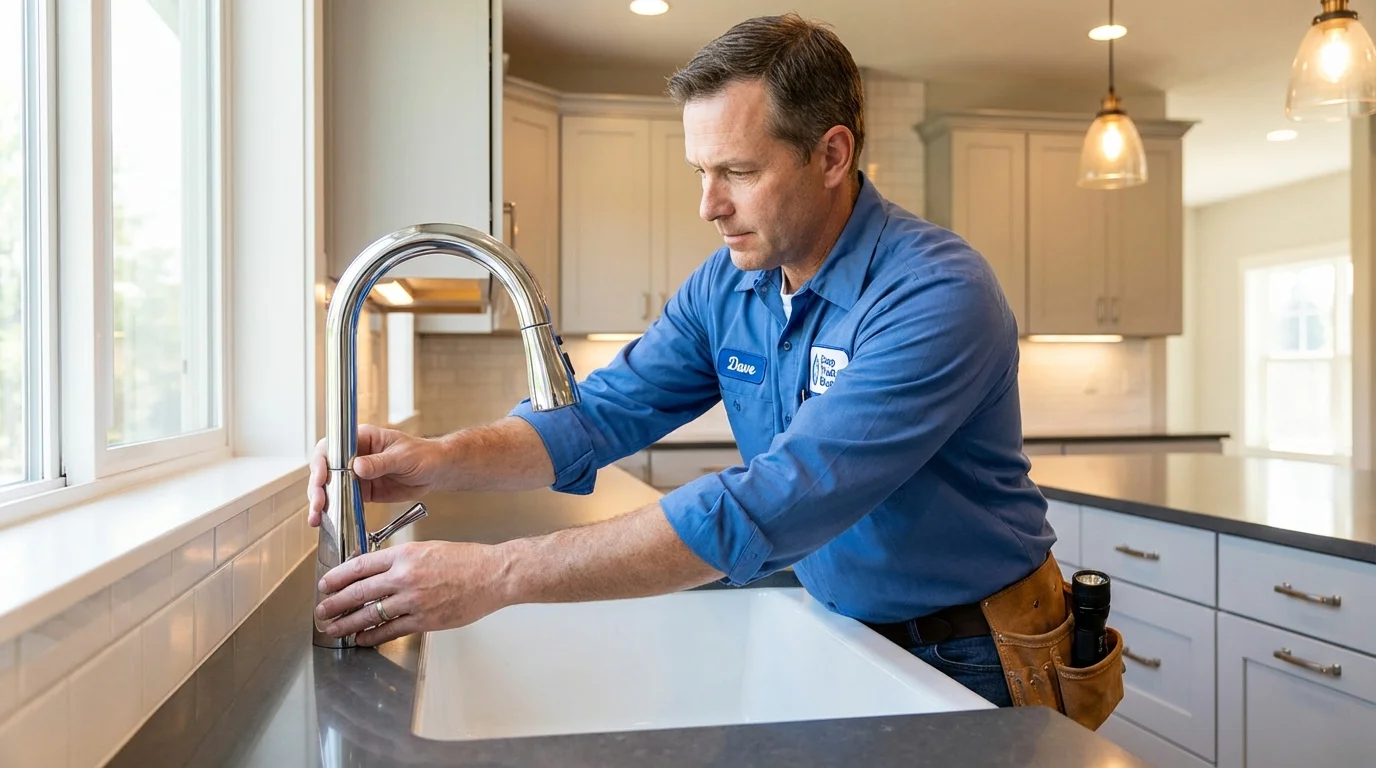 Kitchen faucet installation by Johns Plumbing LLC in San Juan